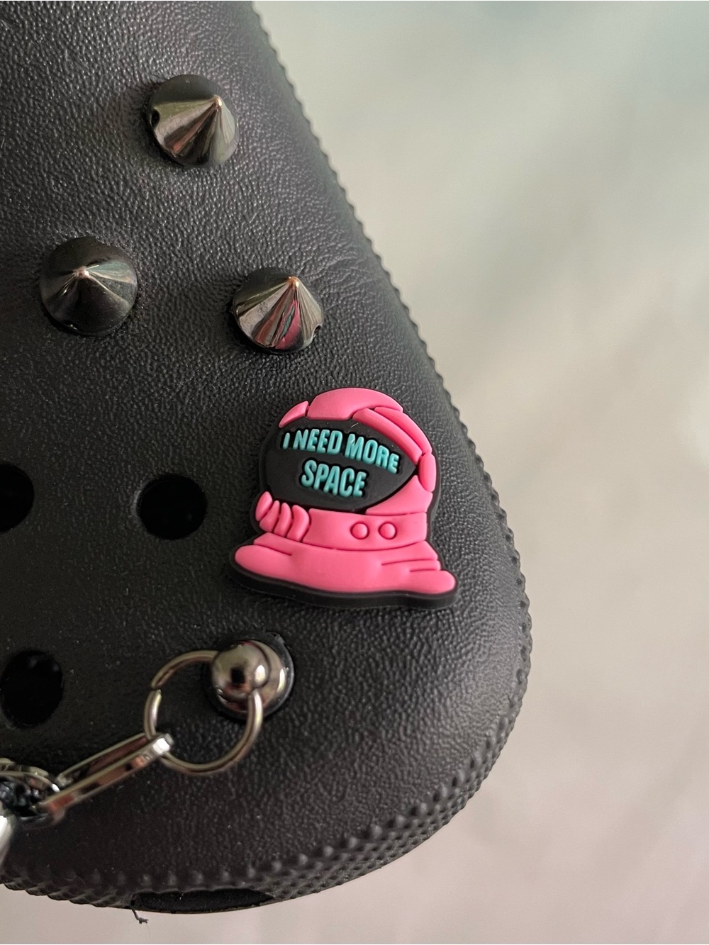 Pink Astronaut I Need More Space Crocs Jibbitz Charm